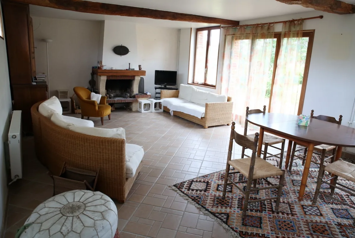 Belle maison en brique et silex à Guilmecourt près de la mer 