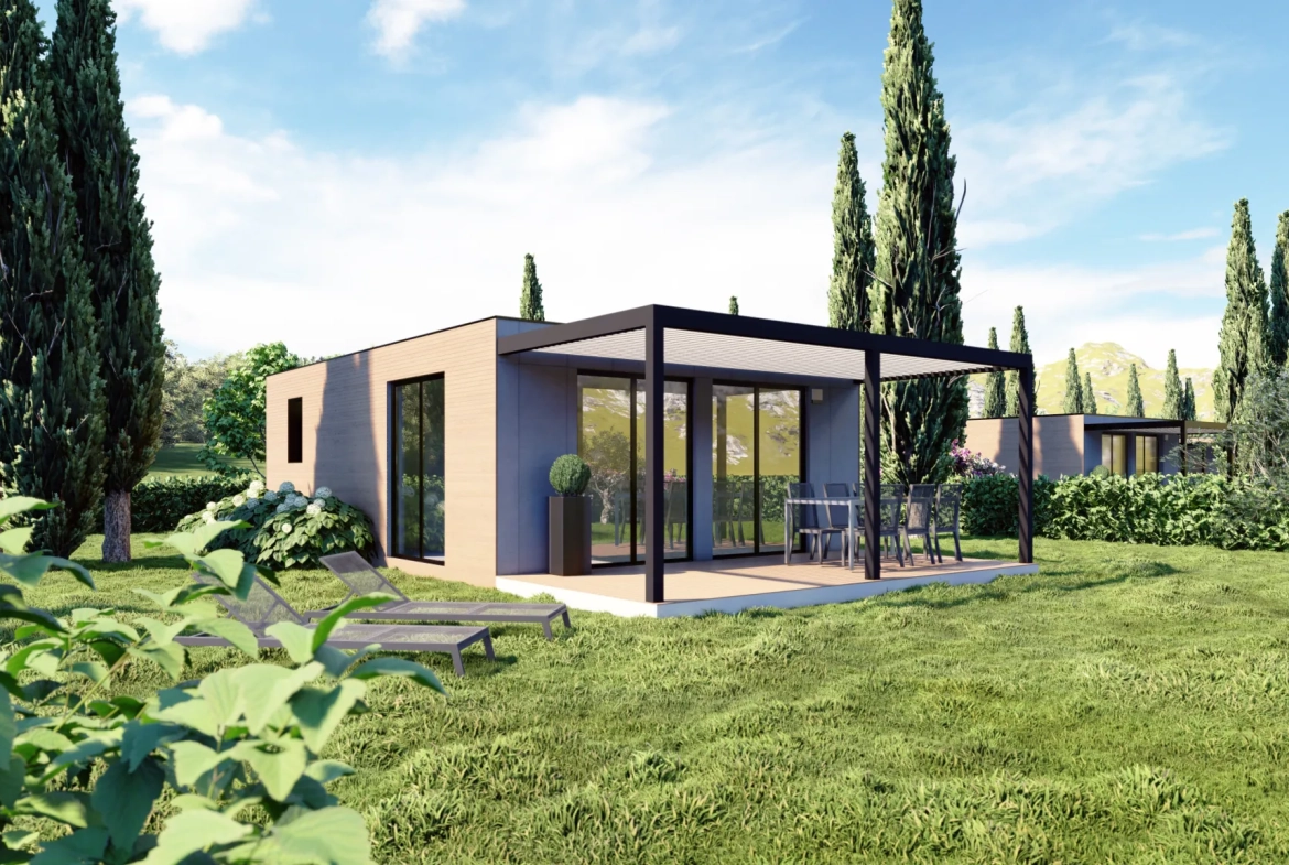 Maison écologique de 45 m² dans résidence de loisir à Manteyer 