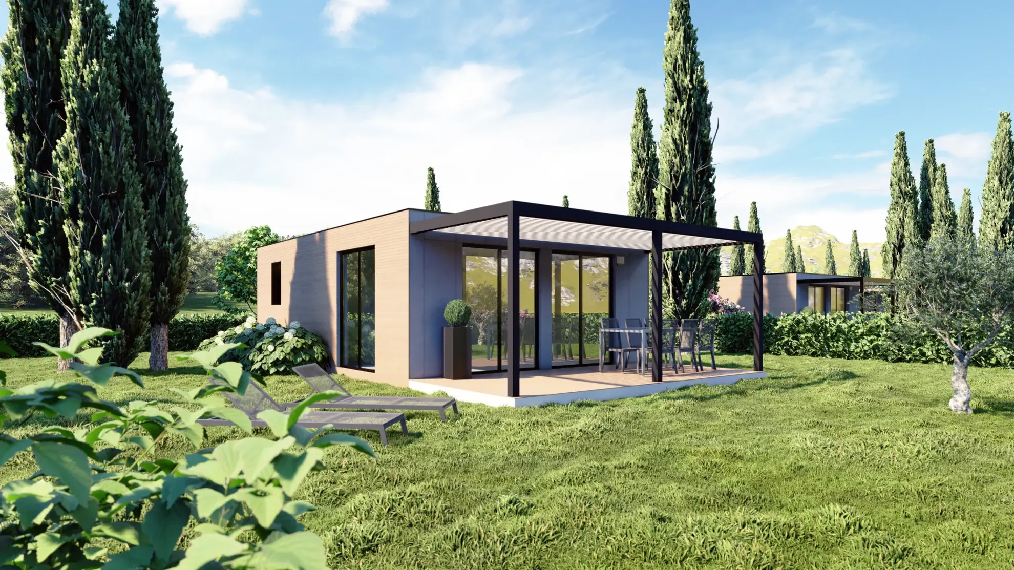 Maison écologique de 45 m² dans résidence de loisir à Manteyer 