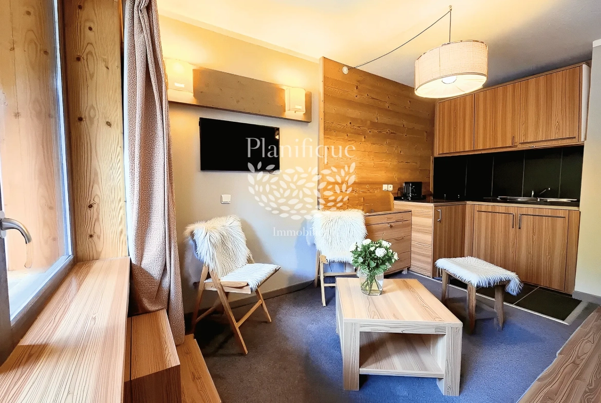 Studio à Megève Mont d’Arbois avec grande terrasse et services saisonniers 
