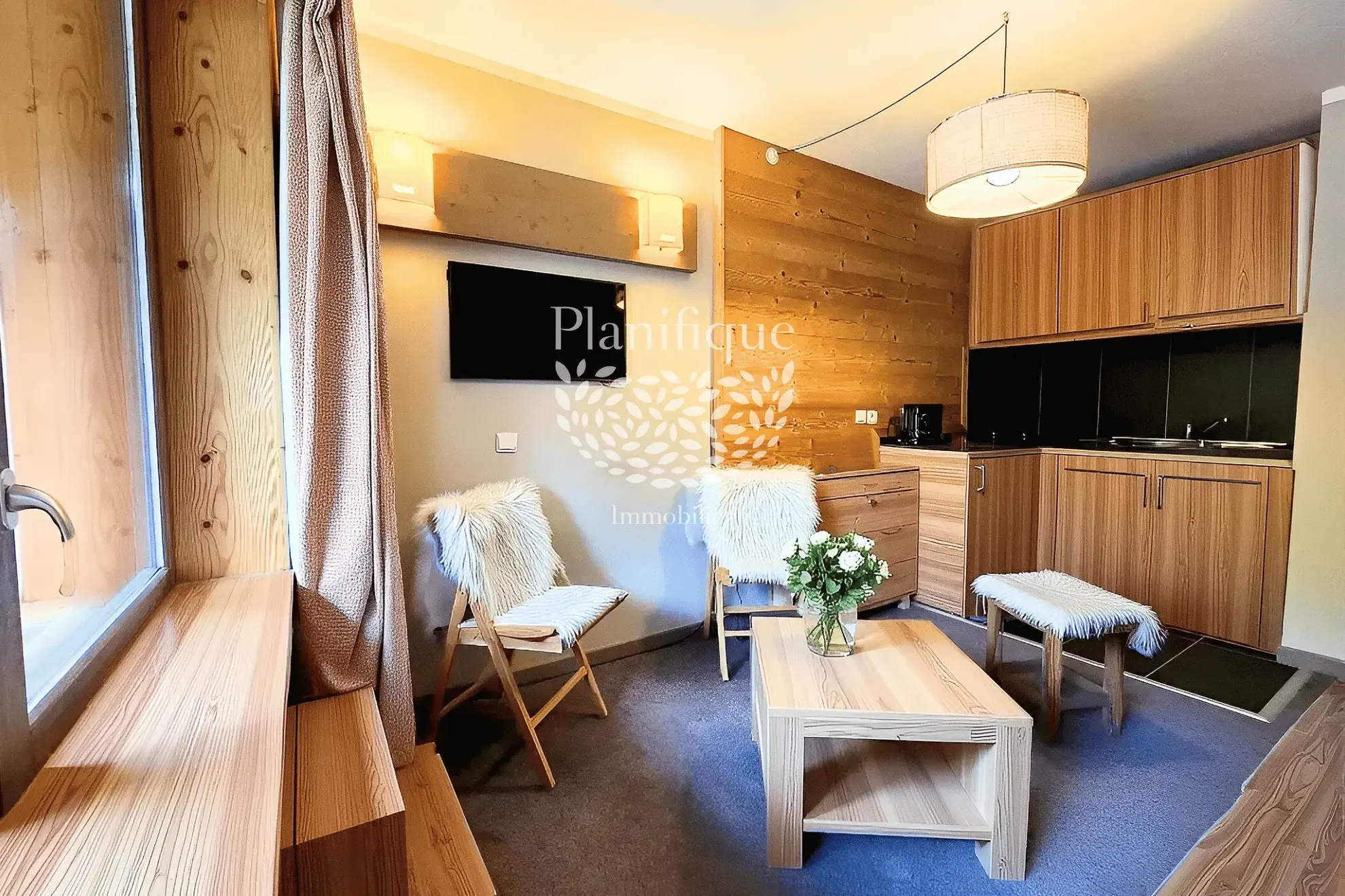 Studio à Megève Mont d’Arbois avec grande terrasse et services saisonniers 