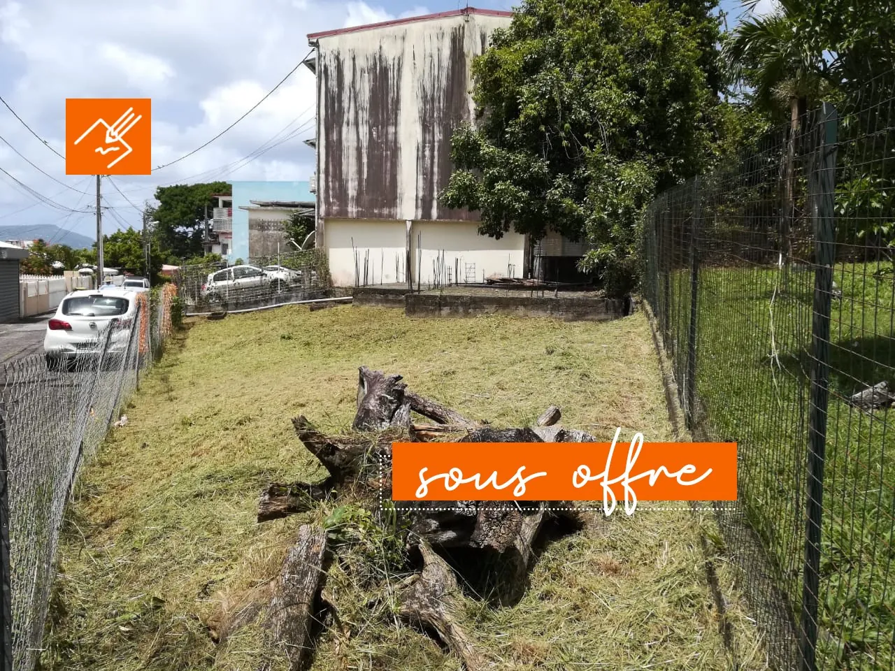 Terrain constructible à vendre à Fort-de-France – 254 m² avec dalle existante 