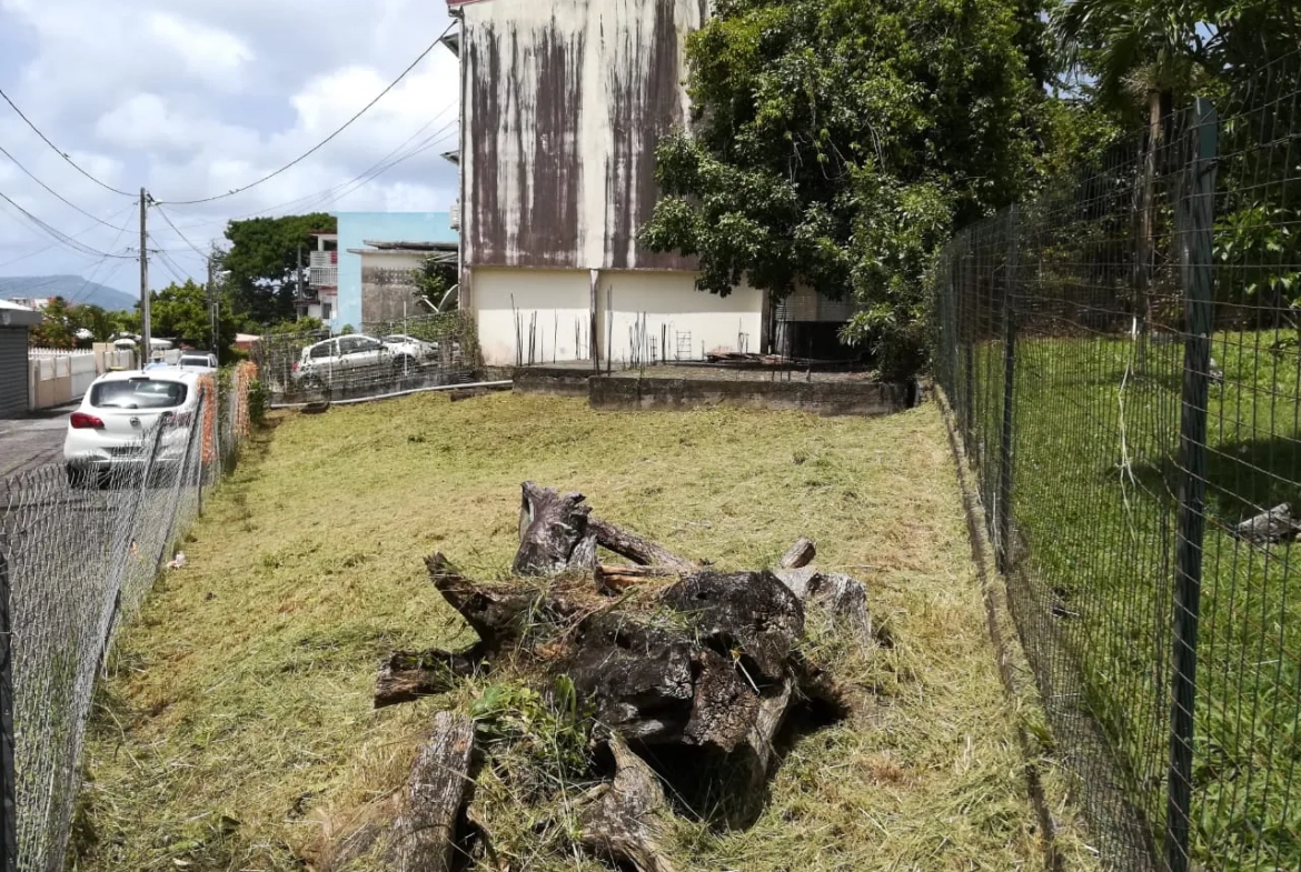 Terrain constructible à vendre à Fort-de-France – 254 m² avec dalle existante 