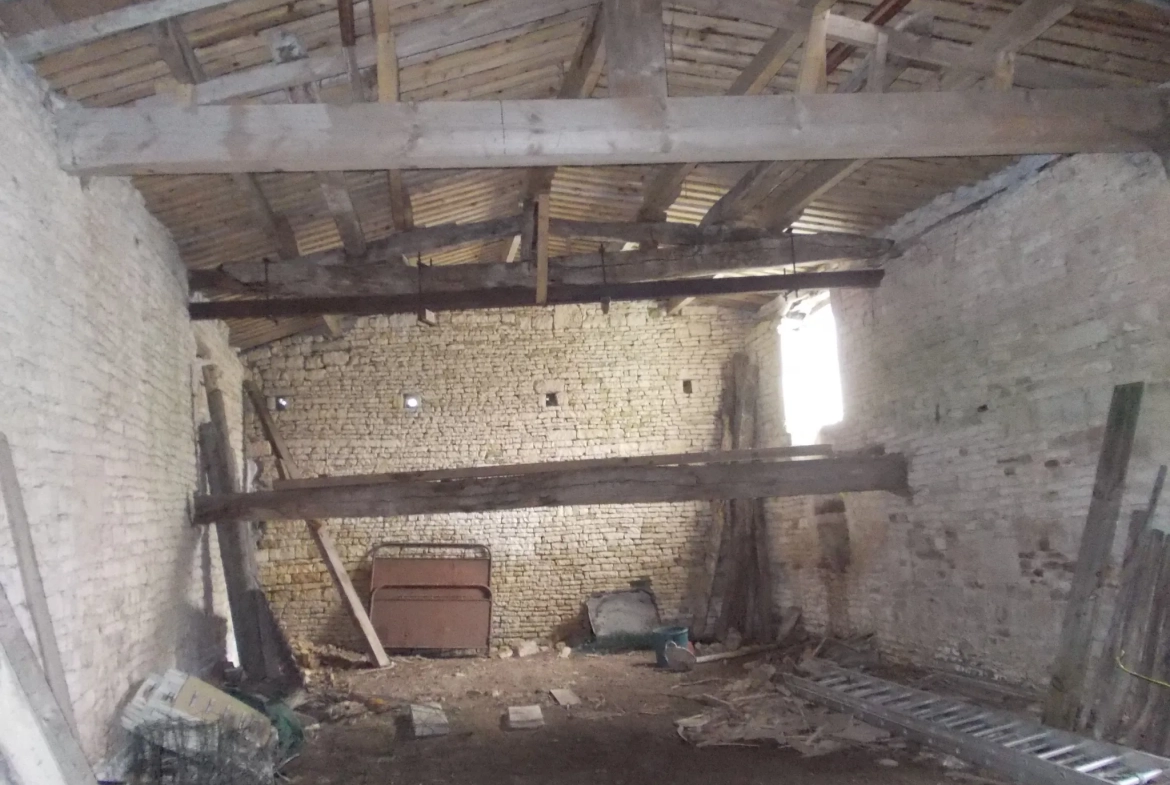 Charmante maison de village charentaise avec dépendances et grand terrain à Aumagne 