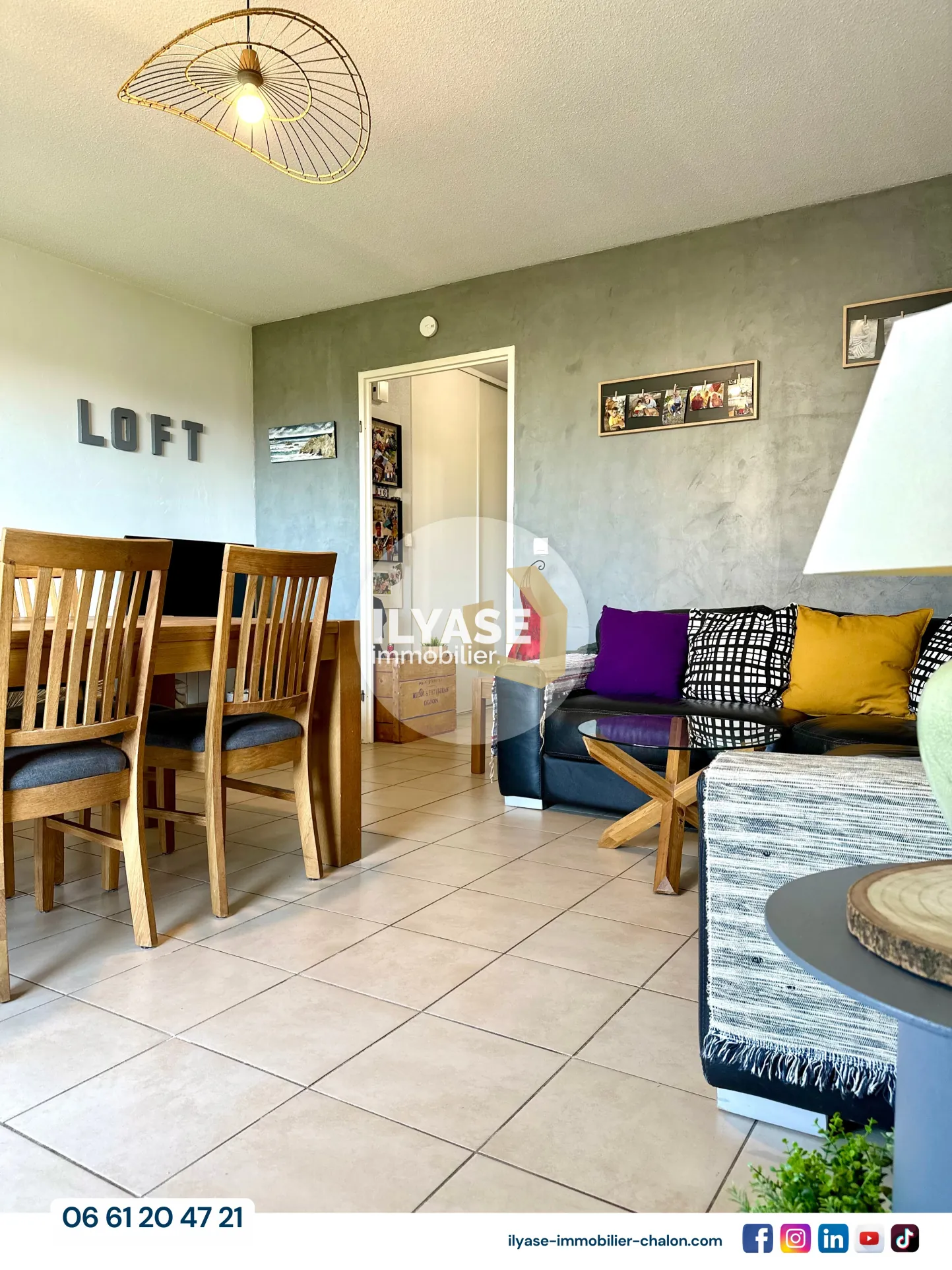 Appartement T3 de 61 m² avec balcon et parking à Chalon-sur-Saône 