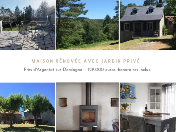 Belle maison rénovée avec jardin dans la vallée de la Dordogne