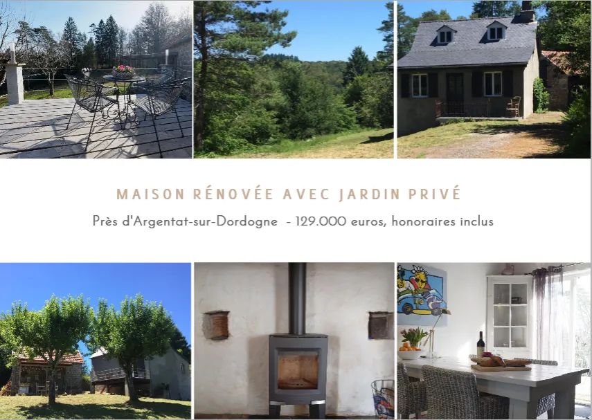 Belle maison rénovée avec jardin dans la vallée de la Dordogne 