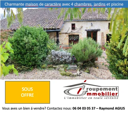 Maison avec gîte, piscine et grand jardin à Minzac - Charmante propriété en campagne