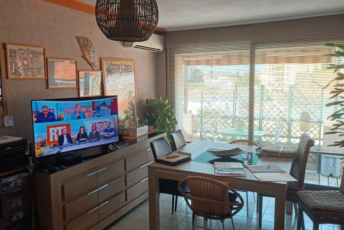 Appartement T2 lumineux de 48 m² avec balcon et garage à Perpignan 