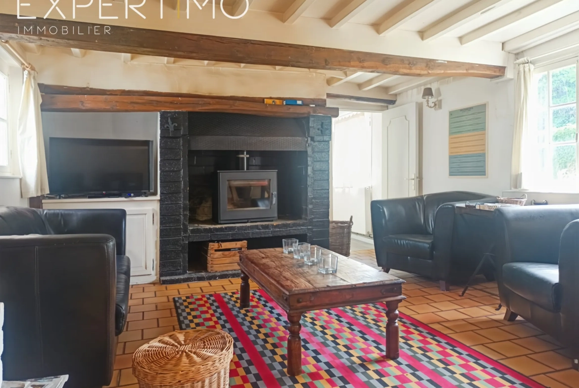 Longère authentique avec sauna, bain nordique et jardin clos près des plages de la baie de Somme 