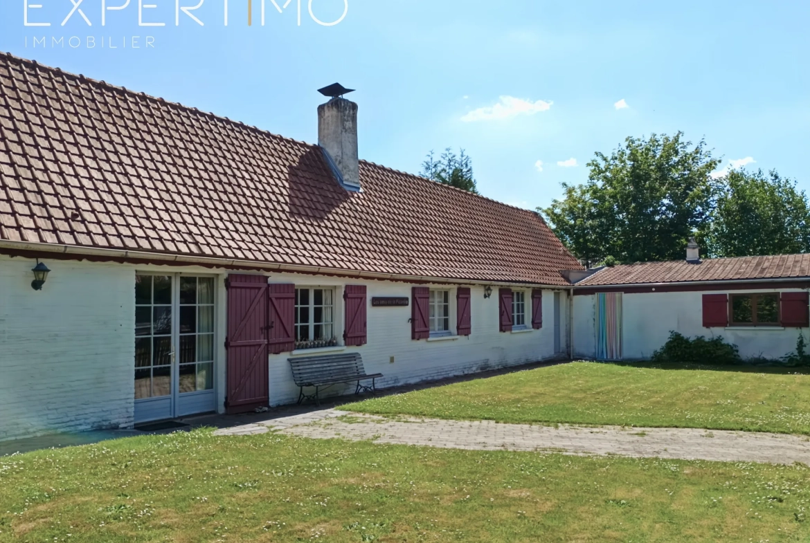 Longère authentique avec sauna, bain nordique et jardin clos près des plages de la baie de Somme 