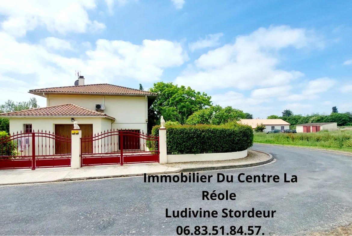 Maison 168 m² avec deux logements, jardin et garages proche de La Réole 