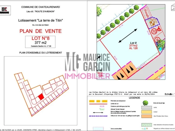 Terrain constructible à Châteaurenard – Parcelles de 332 à 800 m², viabilisées