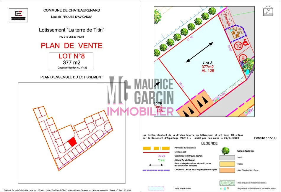 Terrain constructible à Châteaurenard – Parcelles de 332 à 800 m², viabilisées 