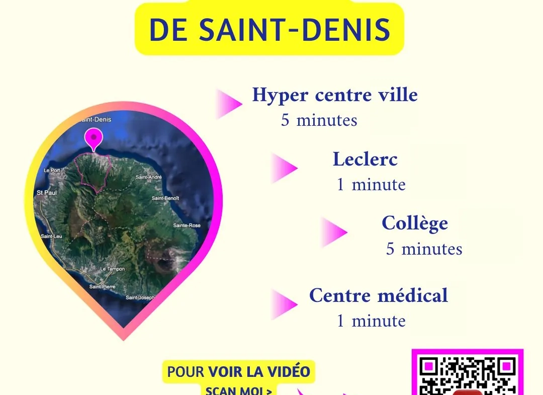 Appartement T3 avec jardin privatif à Saint-Denis - Emplacement privilégié 