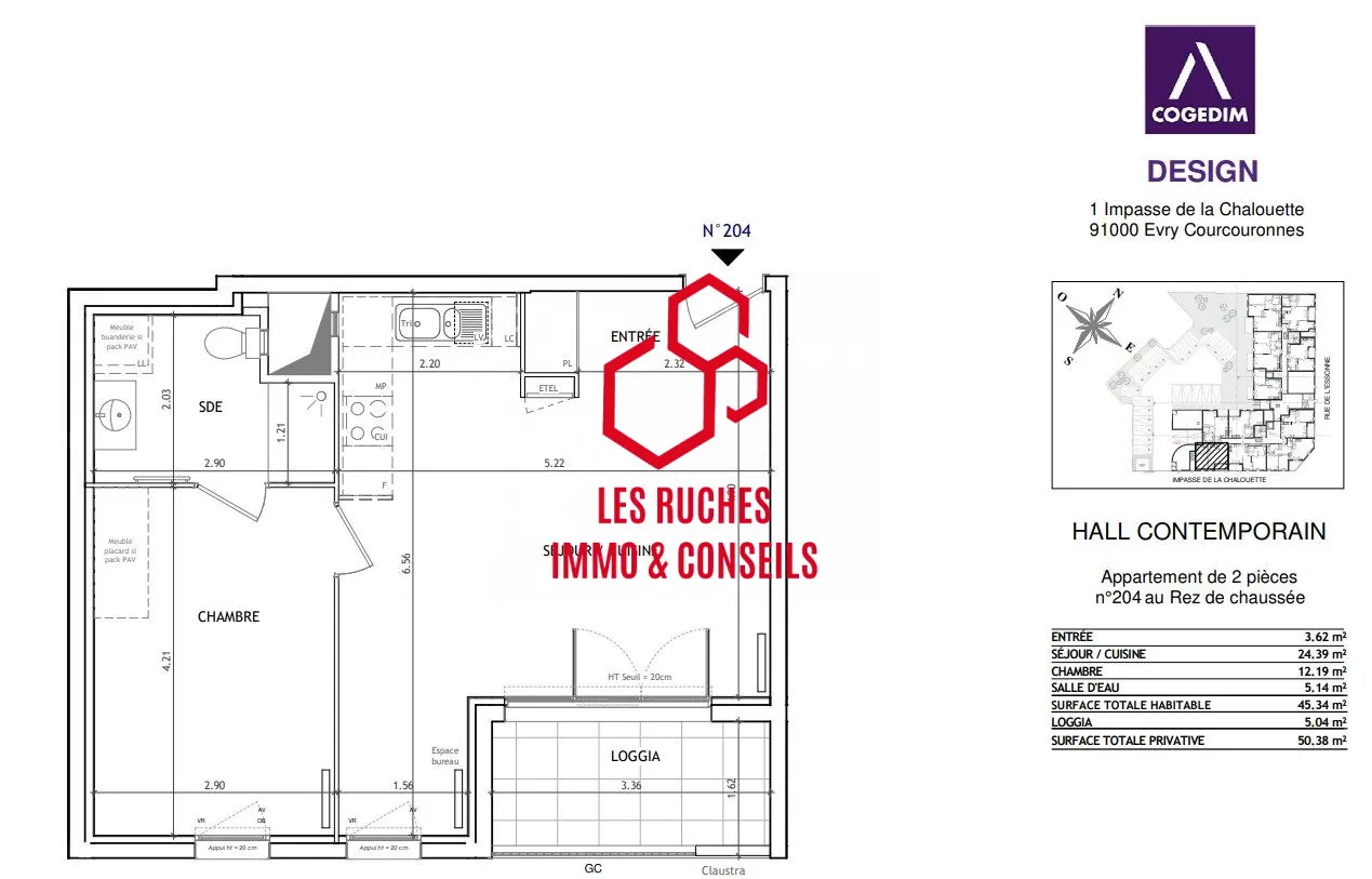 Appartement T2 à vendre à Évry-Courcouronnes avec balcon et proximité des commodités 