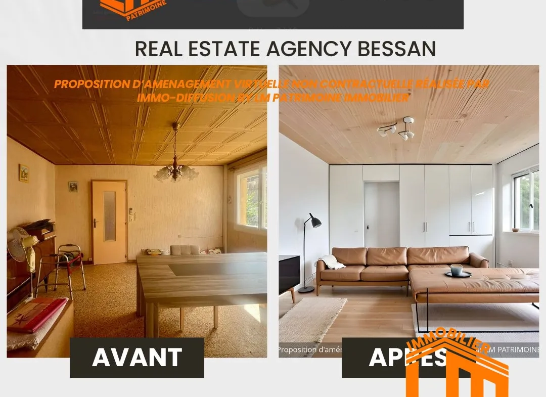salle à manger Maison de plain-pied à Bessan à rénover – 4 chambres et potentiel immobilier idéal 