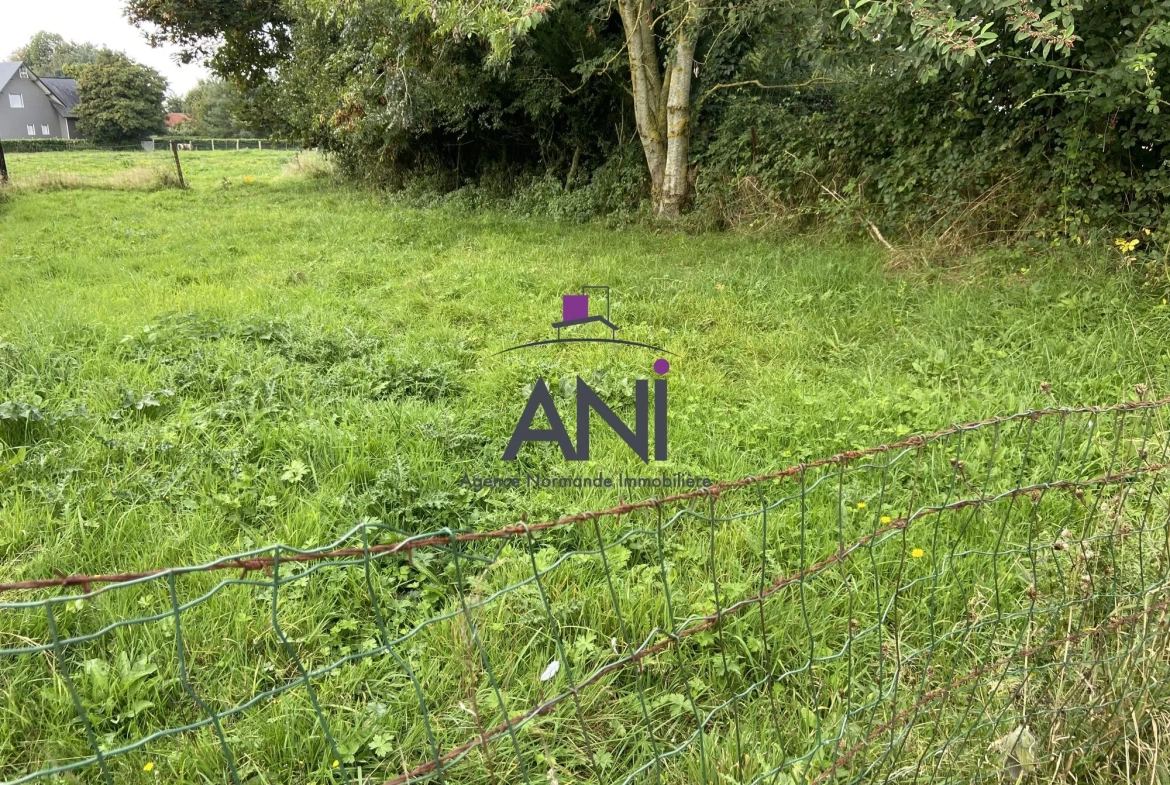 Terrain constructible de 1960 m² à Bacqueville-en-Caux, proche Rouen et Dieppe 