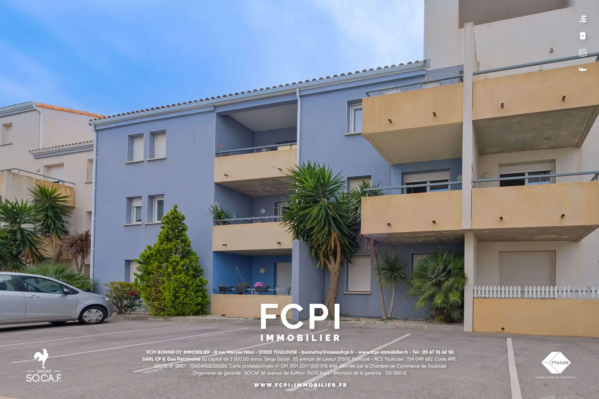 A vendre appartement T3 à Agde avec terrasse et parking - Résidence sécurisée 