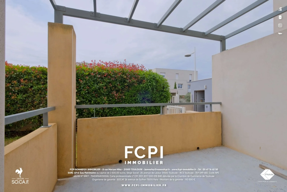 A vendre appartement T3 à Agde avec terrasse et parking - Résidence sécurisée 