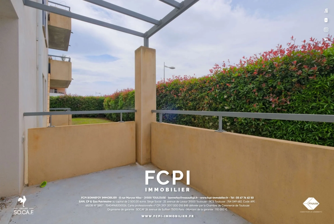 A vendre appartement T3 à Agde avec terrasse et parking - Résidence sécurisée 