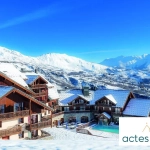 Studio meublé avec vue sur la montagne et piscine chauffée dans le domaine des Sybelles