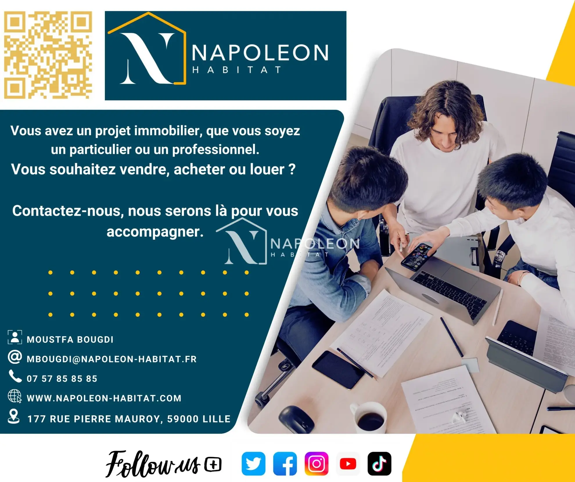 Bureau de 77 m² face à la mairie de Lille à vendre 