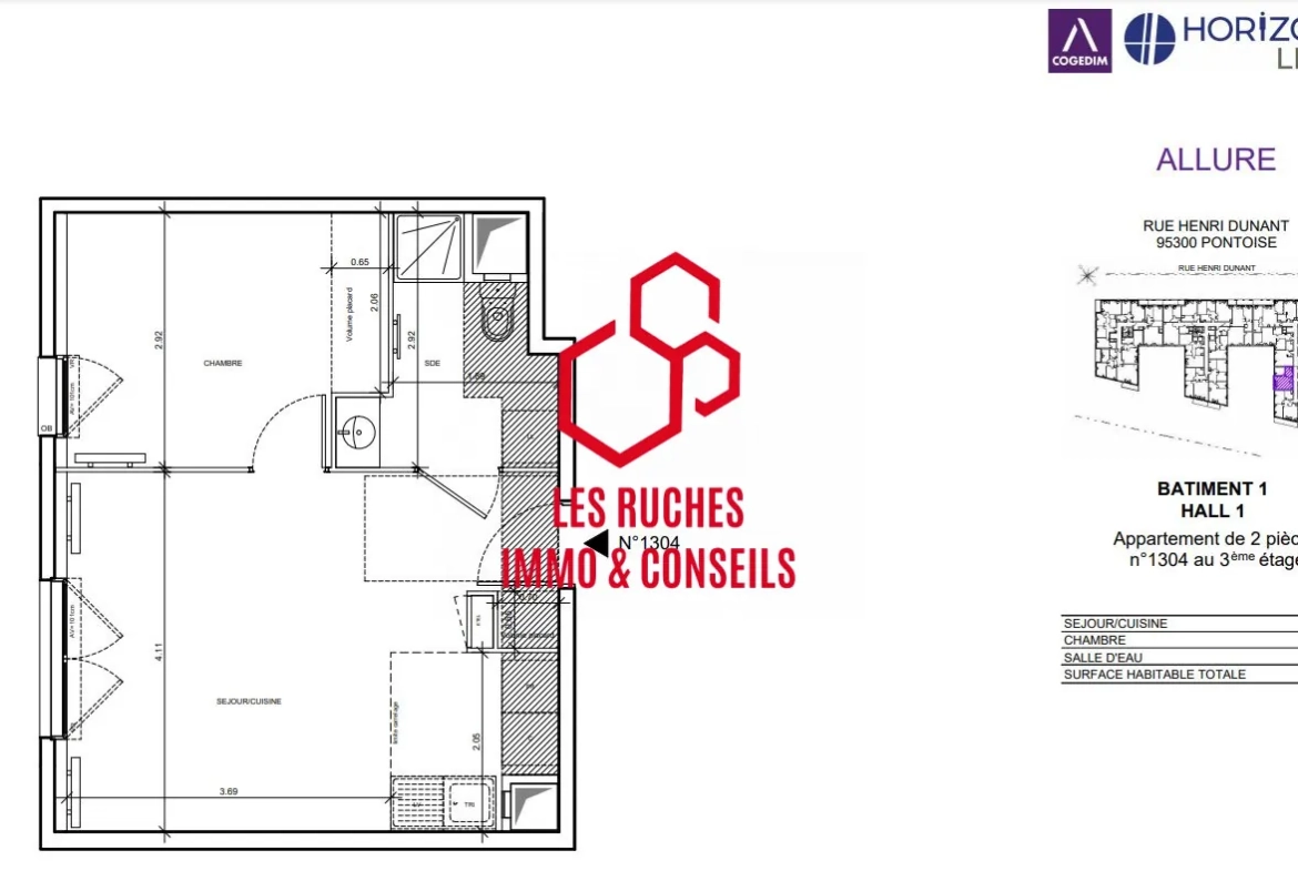 Appartement T2 à vendre à Pontoise - 37,41 m² dans un quartier dynamique 