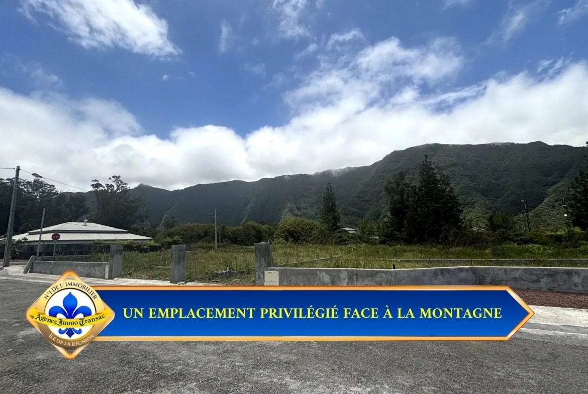 Terrain viabilisé à La Plaine des Palmistes avec vue montagne, proximité écoles et commerces 