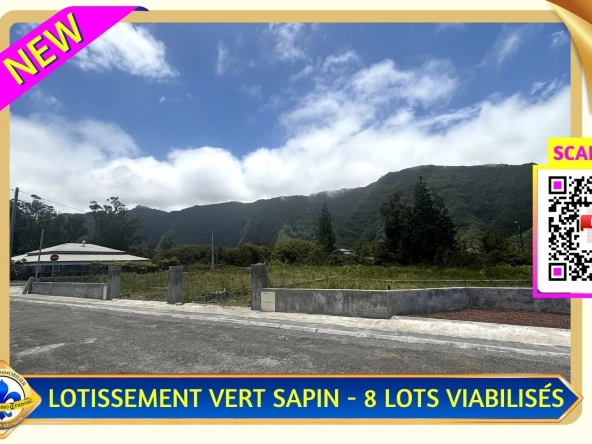 Terrain viabilisé à La Plaine des Palmistes avec vue montagne, proximité écoles et commerces