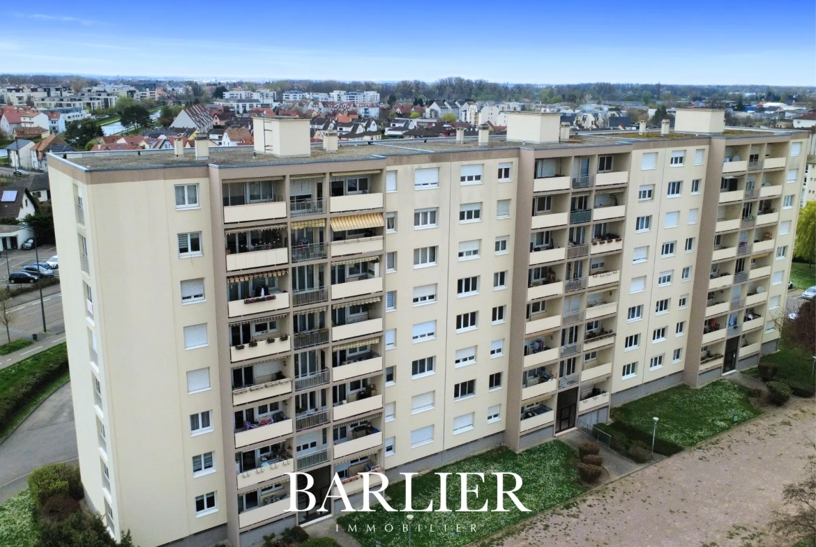 Appartement 4 pièces de 85 m² à Hoenheim avec balcon et parking 