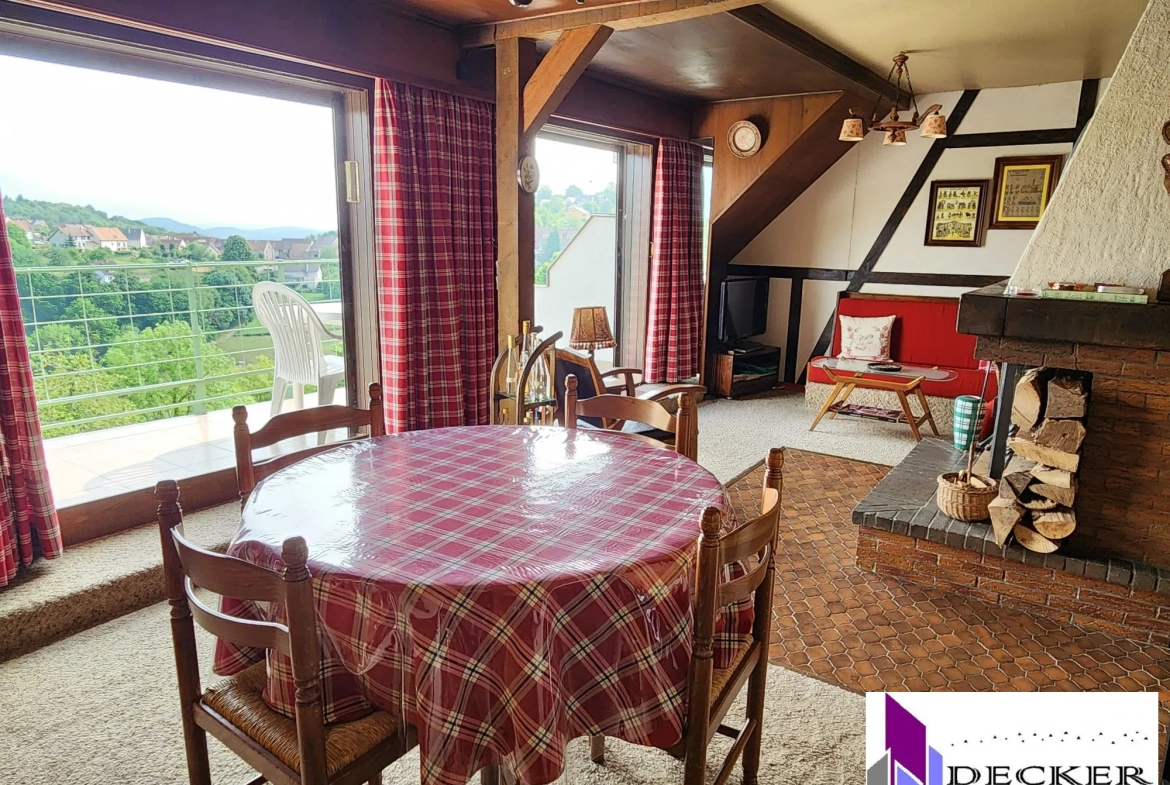 Appartement T3 meublé de 60m² avec terrasse dans le vieux village de La Petite Pierre 