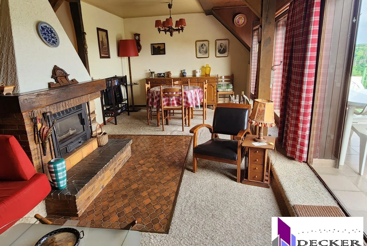 Appartement T3 meublé de 60m² avec terrasse dans le vieux village de La Petite Pierre 