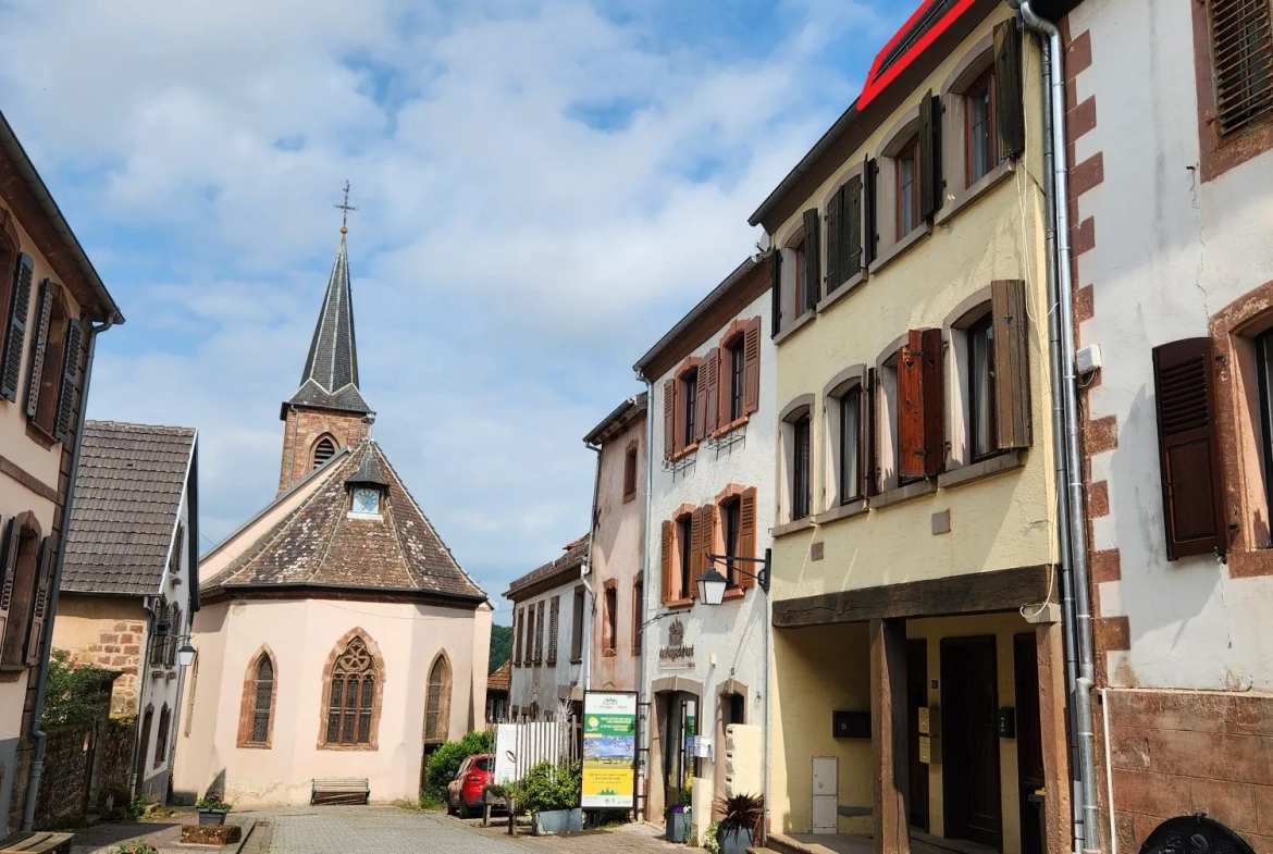 Appartement T3 meublé de 60m² avec terrasse dans le vieux village de La Petite Pierre 