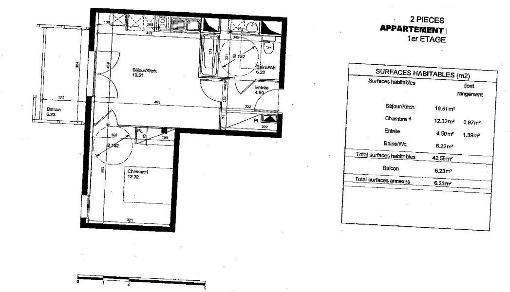 Appartement T2 à vendre à Toulouse Bellefontaine avec parking et balcon 