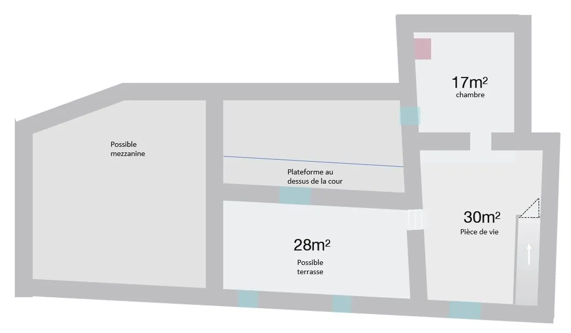 Maison vigneronne à rénover avec grand potentiel à Roujan 