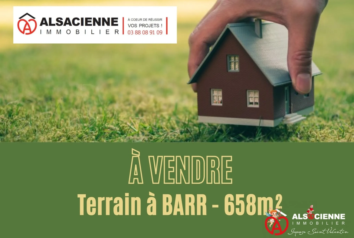 Terrain constructible de 6,58 ares à Barr avec vue panoramique 