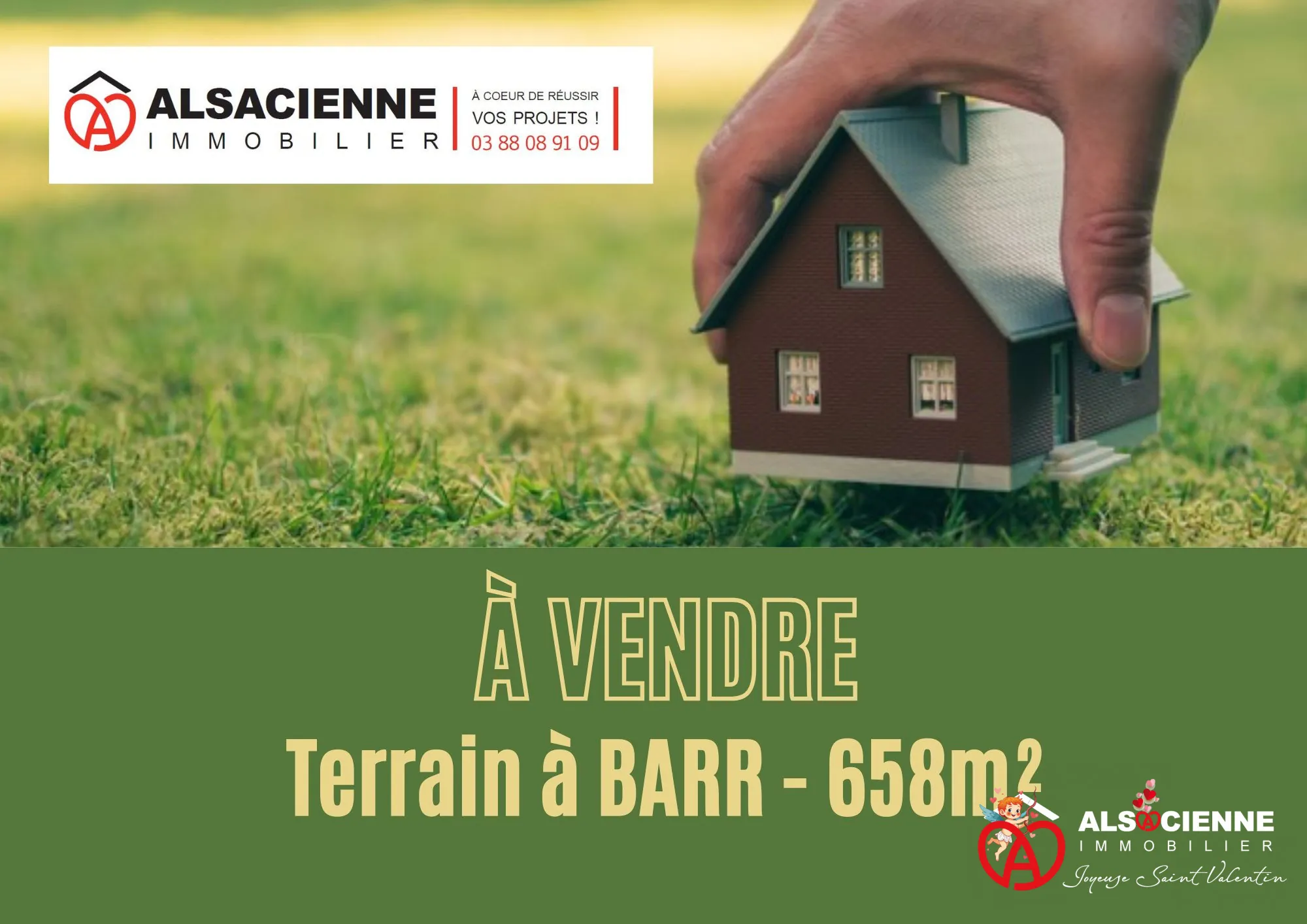 Terrain constructible de 6,58 ares à Barr avec vue panoramique 