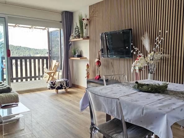 Superbe appartement duplex de 80 m² à Greolieres les Neiges, vue montagne et ski