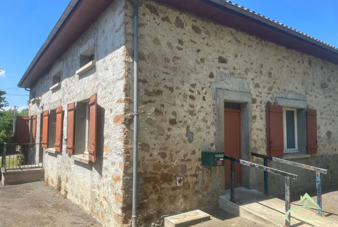 Maison à vendre à Chabrac avec 3 chambres, terrasse et potentiel de rénovation 
