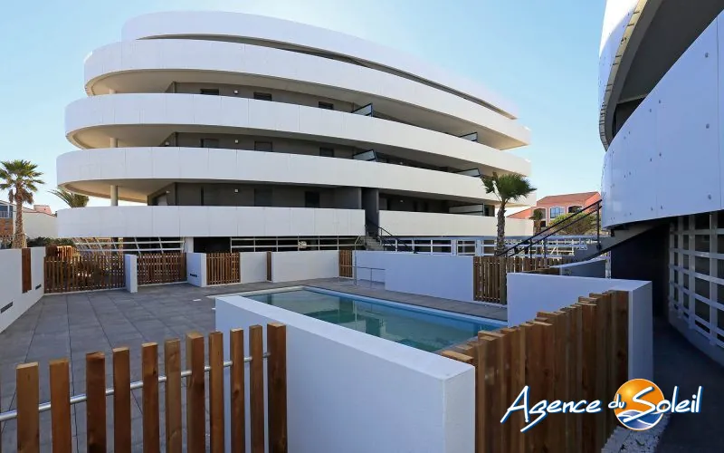 Bel appartement T2 en résidence de standing avec terrasse au Barcarès 