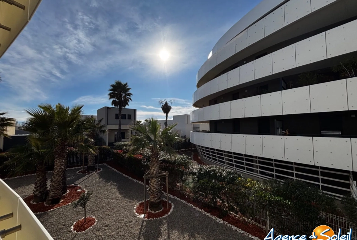 Bel appartement T2 en résidence de standing avec terrasse au Barcarès 
