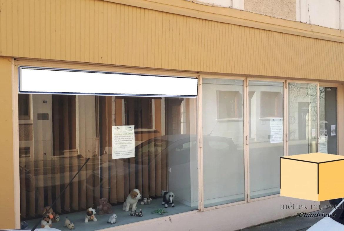 Local commercial loué à Yenne avec grande vitrine et cave - Investissement rentable 
