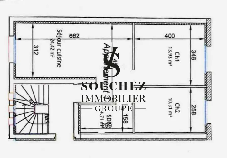 Appartement de 53 m² à Arras, à aménager en centre-ville 