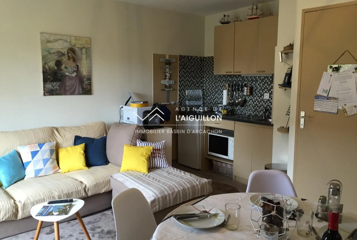 Appartement T1 bis à vendre à Arcachon, idéalement situé à l'Aiguillon 