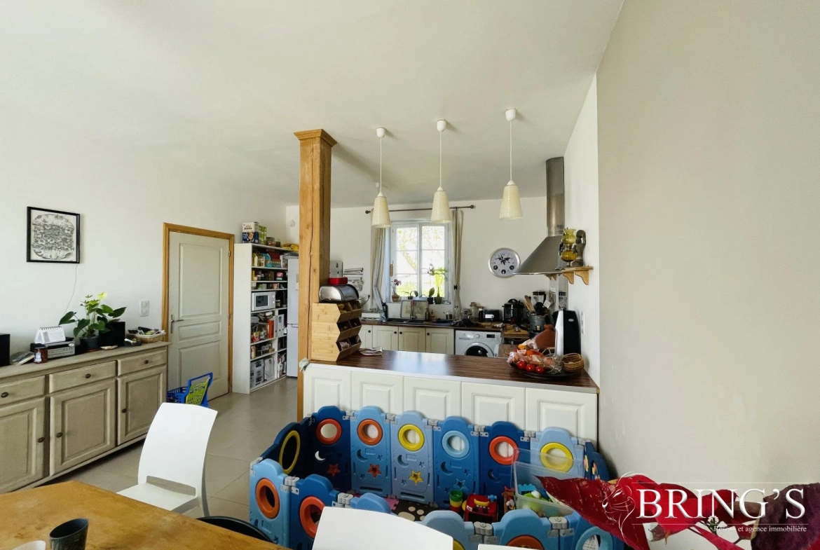 Belle maison ancienne rénovée de 144 m² avec terrasse et jardin à Villeneuve-en-Perseigne 