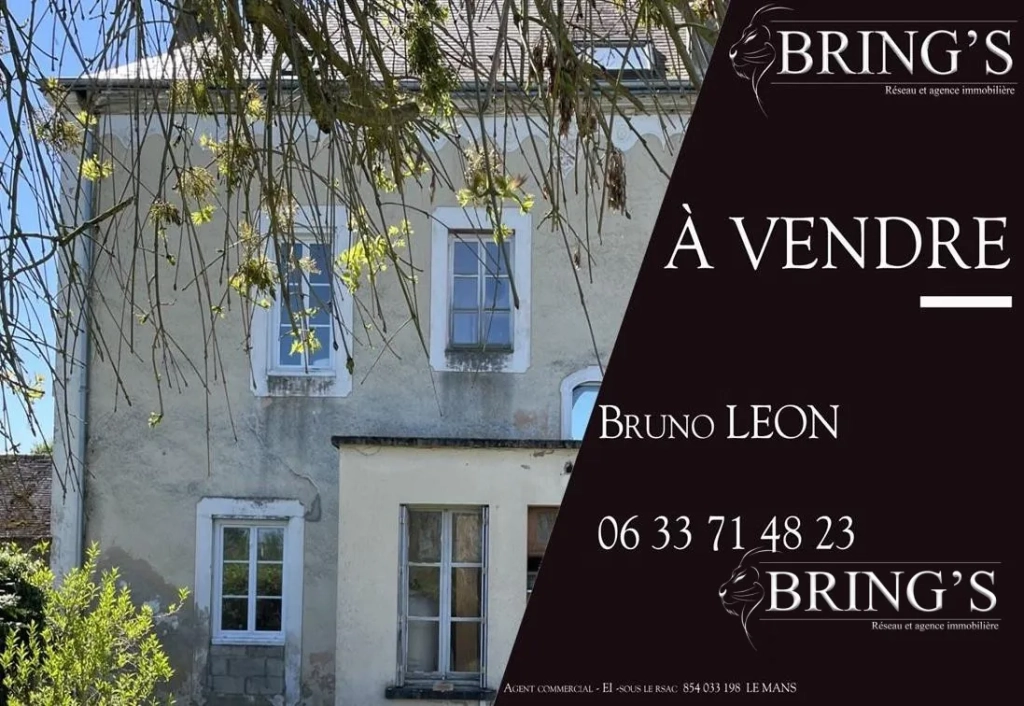 Belle maison ancienne rénovée de 144 m² avec terrasse et jardin à Villeneuve-en-Perseigne