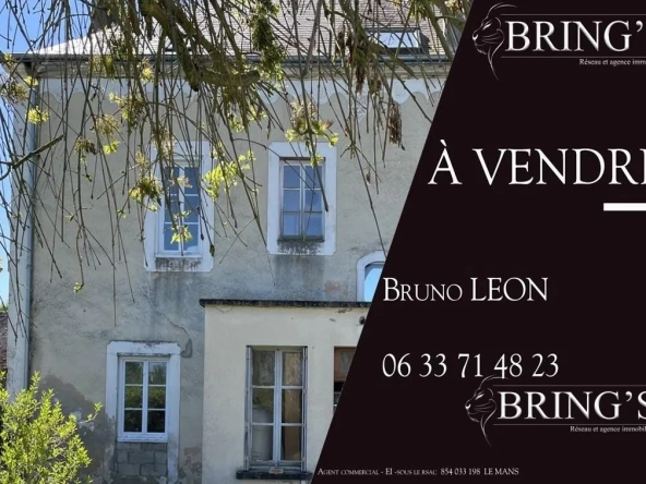 Belle maison ancienne rénovée de 144 m² avec terrasse et jardin à Villeneuve-en-Perseigne