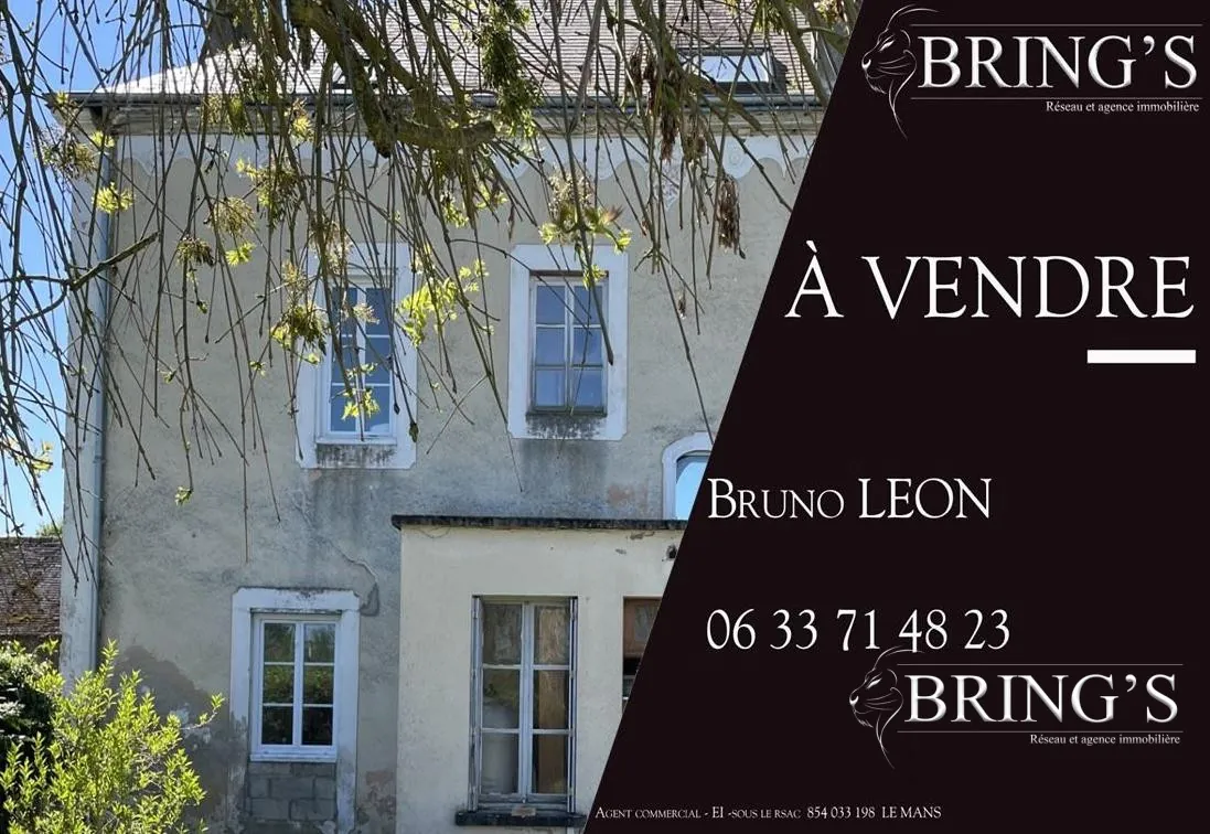 Belle maison ancienne rénovée de 144 m² avec terrasse et jardin à Villeneuve-en-Perseigne 
