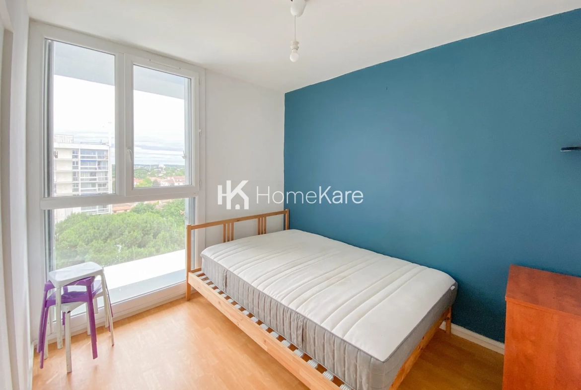 Appartement T4 lumineux avec balcon et parking à Mérignac, secteur Capeyron 